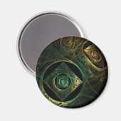 Magische trillingen Abstract Kunstronde Magnet (Voorkant / Achterkant)