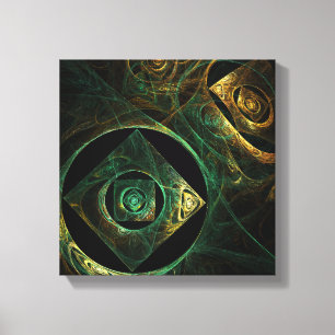 Magische trillingen Abstract zwart-wit Canvas Afdruk