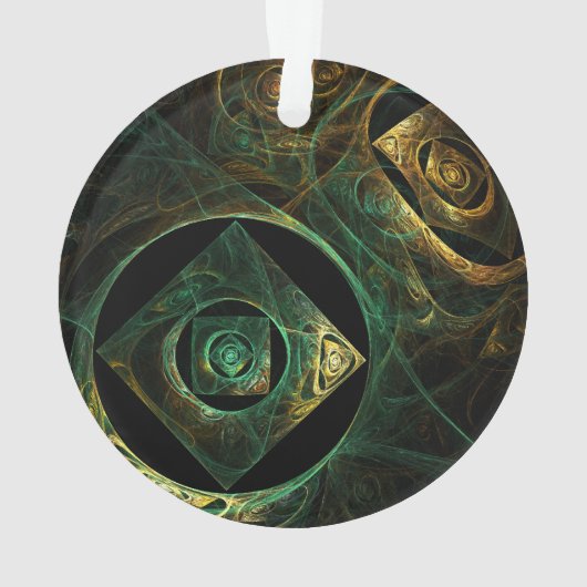 Magische trillingen Abstracte Art Acrylcirkel Ornament (achterkant)