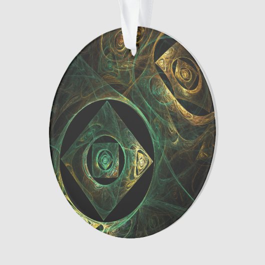 Magische trillingen Abstracte Art Acrylcirkel Ornament (voorkant)