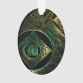 Magische trillingen Abstracte Art Acrylovaal Ornament (achterkant)