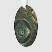 Magische trillingen Abstracte Art Acrylovaal Ornament (voorkant)