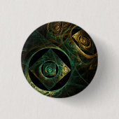 Magische trillingen Abstracte Art Button (rond) (Voorkant)