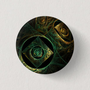 Magische trillingen Abstracte Art Button (rond)