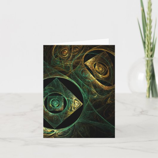 Magische trillingen Abstracte Art Note Card Kaart (Voorkant)