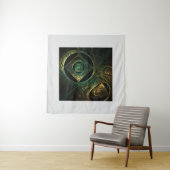 Magische Trillingen Abstracte Fractale Kunst Ontwe Wandkleed (In Situ (horizontaal))