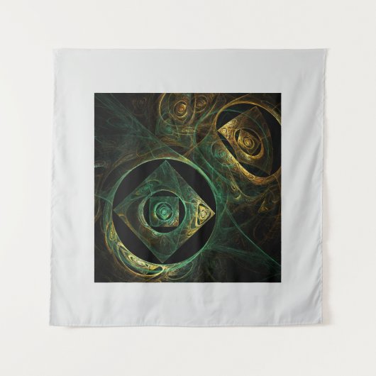 Magische Trillingen Abstracte Fractale Kunst Ontwe Wandkleed (Voorkant)