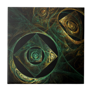 Magische trillingen Abstracte kunststapel Tegeltje