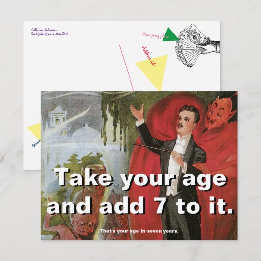 Magische truc briefkaart (Voorkant / Achterkant)