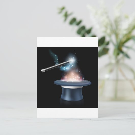 Magische truc pet en wand briefkaart (Staand voorkant)