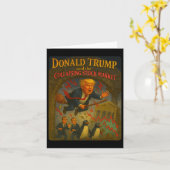 Magische Trump-tovenaar Grappige crash op de aande Kaart (Gele Bloem)