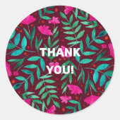 Magische tuin bedankt ronde sticker (Voorkant)