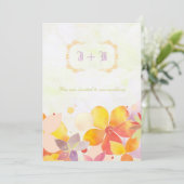 Magische Tuin Bloemen Monogram Bruiloft Kaart (Staand voorkant)