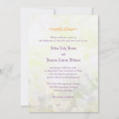 Magische Tuin Bloemen Monogram Bruiloft Kaart (Achterkant)