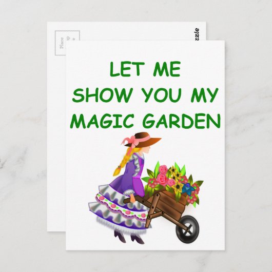 magische tuin briefkaart (Voorkant / Achterkant)