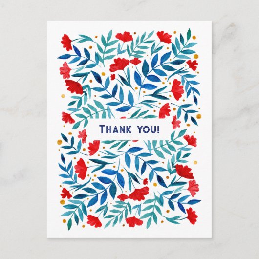 Magische tuin Dank je wel  Ansichtkaart Briefkaart (Voorkant)