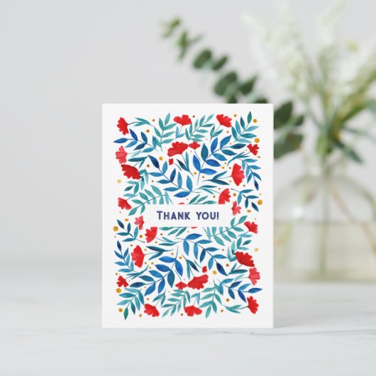 Magische tuin Dank je wel  briefkaart (Staand voorkant)