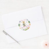 Magische tuin fee 1e verjaardag ronde sticker (Envelop)