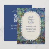 Magische Tuin Geschilderd Baby shower Luier Raffle Informatiekaartje (Voorkant / Achterkant)