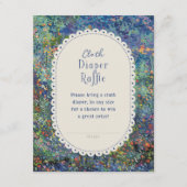 Magische Tuin Geschilderd Baby shower Luier Raffle Informatiekaartje (Voorkant)