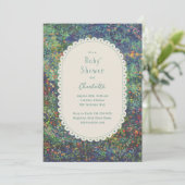 Magische tuin handgeschilderd Baby shower uitnodig Kaart (Staand voorkant)