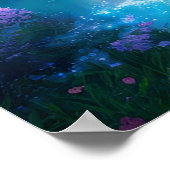 Magische tuin in de avond poster (Hoek)