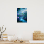 Magische tuin in de avond poster (Keuken)