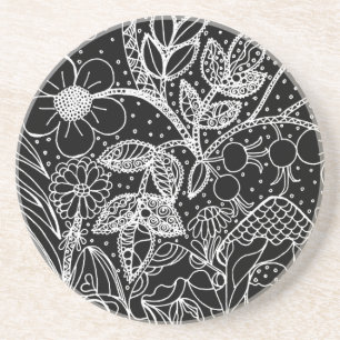 Magische Tuin Kleur-in Kunst Verjaardag Zandsteen Onderzetter