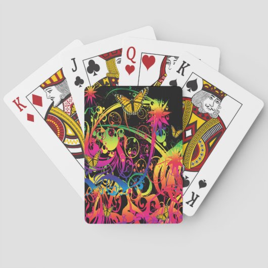 Magische tuin met vlinders pokerkaarten (Achterkant)