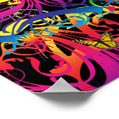 Magische tuin met vlinders poster (Hoek)