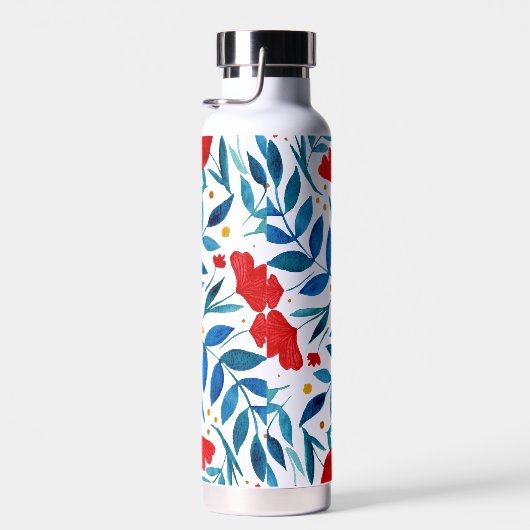 Magische tuin - rode en turkooizen waterfles (Rechts)