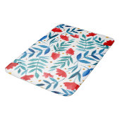 Magische tuin - rood en turquoise badmat (Gekanteld)