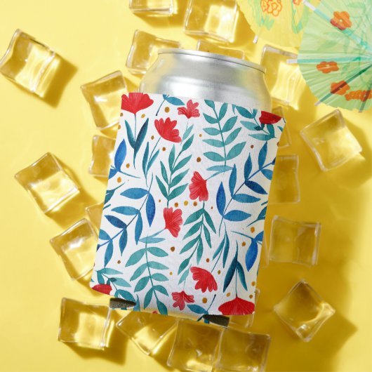 Magische tuin - rood en turquoise blikjeskoeler (Insitu Zomer)