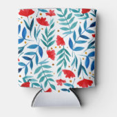 Magische tuin - rood en turquoise blikjeskoeler (Voorkant)