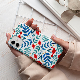 Magische tuin - rood en turquoise Case-Mate iPhone case