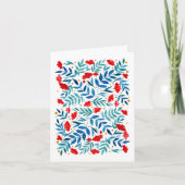 Magische tuin - rood en turquoise kaart (Voorkant)