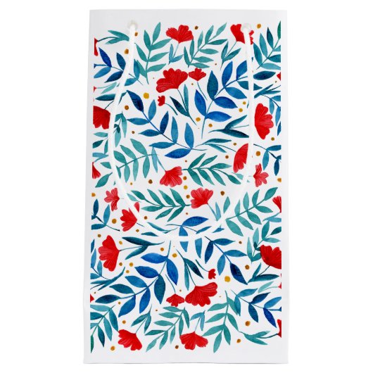 Magische tuin - rood en turquoise klein cadeauzakje (Voorkant)