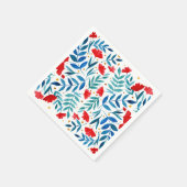 Magische tuin - rood en turquoise servet (Hoek)