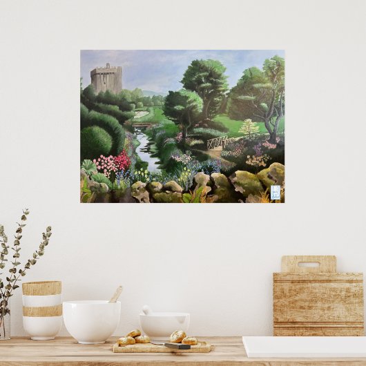 Magische tuinen van Blarney Castle Ierland Poster (Keuken)