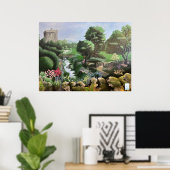 Magische tuinen van Blarney Castle Ierland Poster (Thuiskantoor)