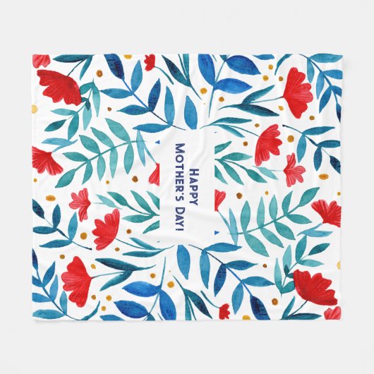 Magische TuinMoederdag Fleece Deken (Voorkant (Horizontaal))