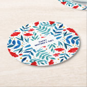 Magische TuinMoederdag Ronde Kartonnen Onderzetter (Gebogen)