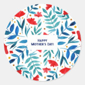 Magische TuinMoederdag Ronde Sticker (Voorkant)