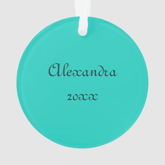 Magische turquoise kerstdraak ornament (achterkant)