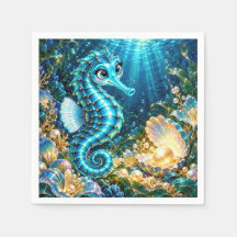 Magische Turquoise Zeepaard & Gouden Parel Onderwa