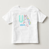 Magische U voor Unicorn Peuter T-shirt (Voorkant)