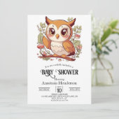 Magische  Uil Baby shower Kaart (Staand voorkant)