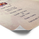 Magische Uil Baby Shower Menu Poster (Hoek)
