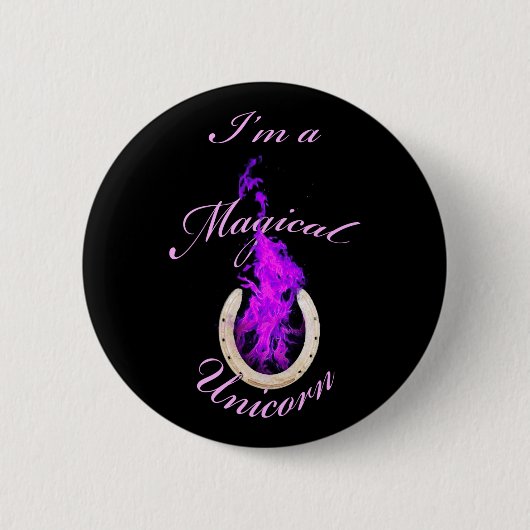 Magische Unicorn 02 Ronde Button 5,7 Cm (Voorkant)