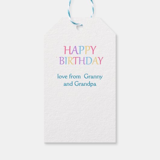 Magische Unicorn 3rd Birthday Gift Labels Cadeaulabel (Achterkant)